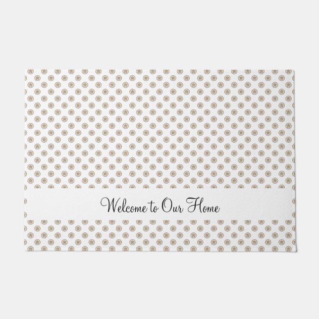 Sand Dollar Sea Muschel Muster personalisieren Fußmatte (Vorderseite)