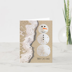 Sand Dollar Snowman Feiertagskarte