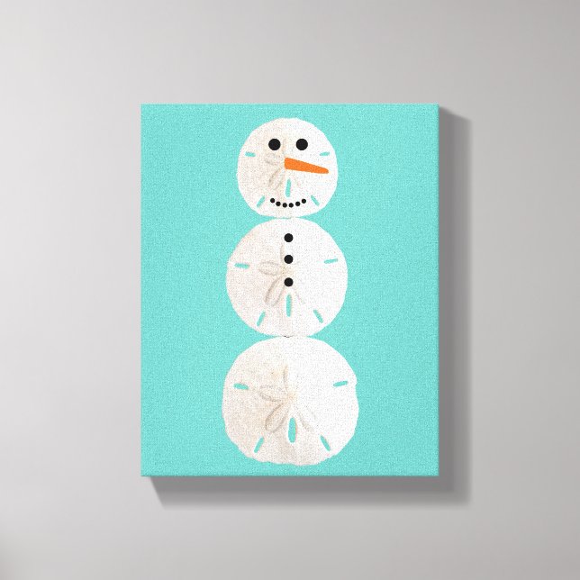 Sand Dollar Snowman Leinwanddruck (Vorderseite)