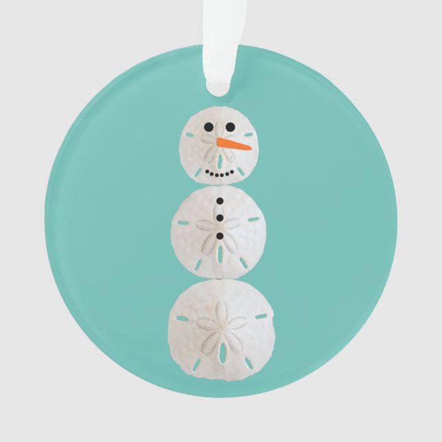 Sand Dollar Snowman Ornament (Vorderseite)