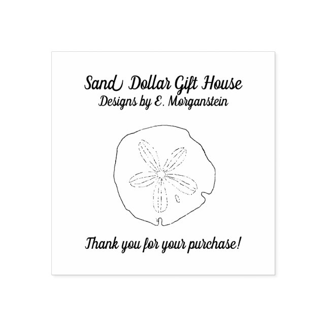 Sand-Dollar-Strand Geschäft Danke Stempel (Prägung)