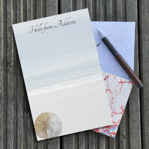 Sand-Dollar-Strand Hintergrund Schreibpapier Briefpapier