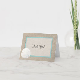 Sand-Dollar-Strand-Hochzeit danken Ihnen zu Dankeskarte