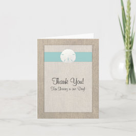 Sand-Dollar-Strand-Hochzeit danken Ihnen zu Dankeskarte