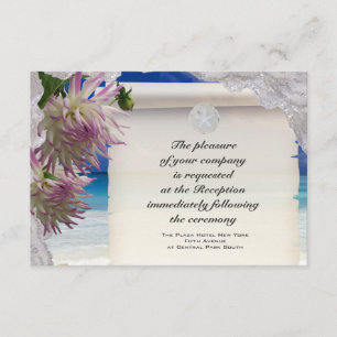 Sand-Dollar u. Spitze-tropische Empfangs-Karte Begleitkarte