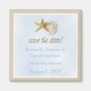 Sand-Dollar u. Starfish Save the Date Magnet