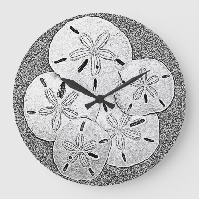 Sand-Dollar-Uhr Große Wanduhr (Vorderseite)