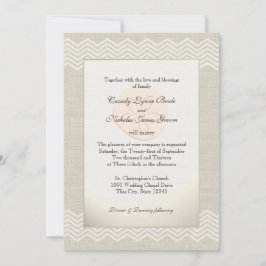 Sand Dollar und Burlap Zigzag Einladung