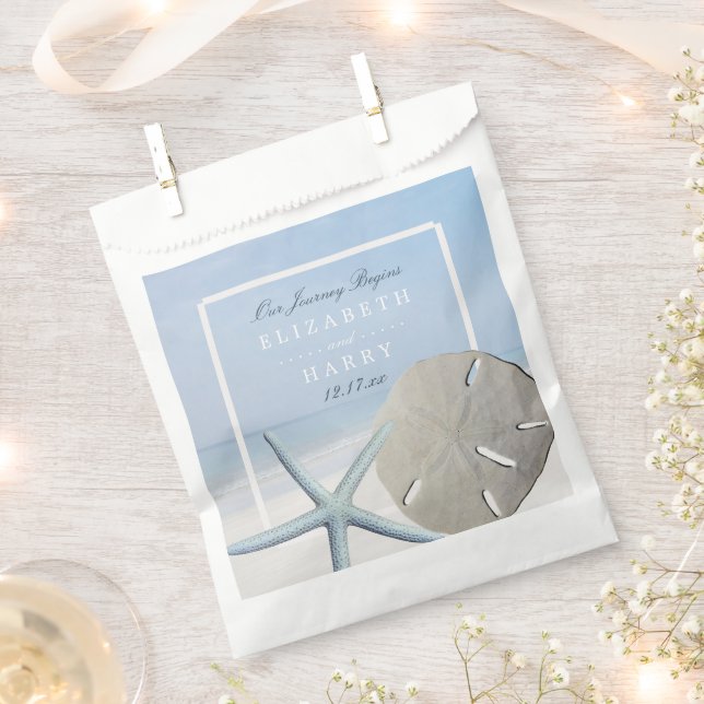 Sand Dollar und Starfish Beach Hochzeit Geschenktütchen (Ausgeschnitten)