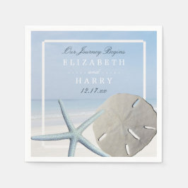 Sand Dollar und Starfish Beach Hochzeit Serviette