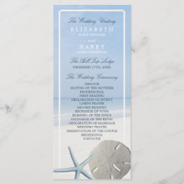 Sand Dollar und Starfish Beach Hochzeitsprogramm Programm