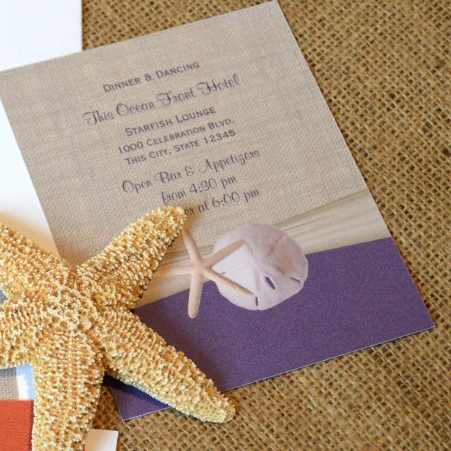 Sand Dollar und Starfish Empfang Einladung (Von Creator hochgeladen)