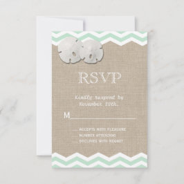 Sand Dollar und Zickzack UAWG RSVP Karte