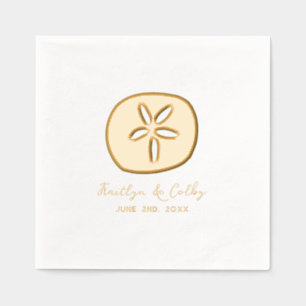 Sand Dollar Wedding Servietten Mit Folie
