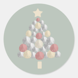 Sand Dollar Weihnachtsbaum (grün) Runder Aufkleber