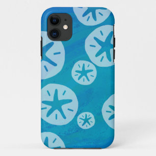 Sand Dollar Weiß und Blau Muster Case-Mate iPhone Hülle