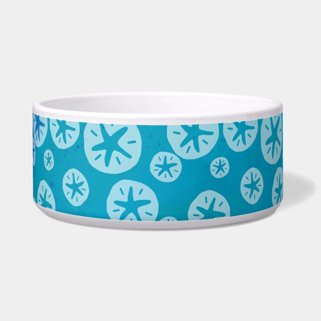 Sand Dollar Weiß und Blau Muster Napf (Vorderseite)