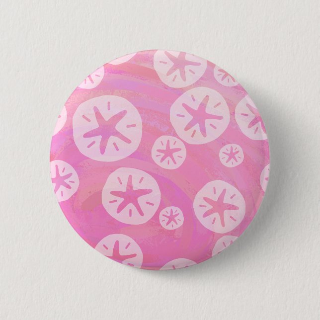 Sand Dollar weiß und rosa Button (Vorderseite)