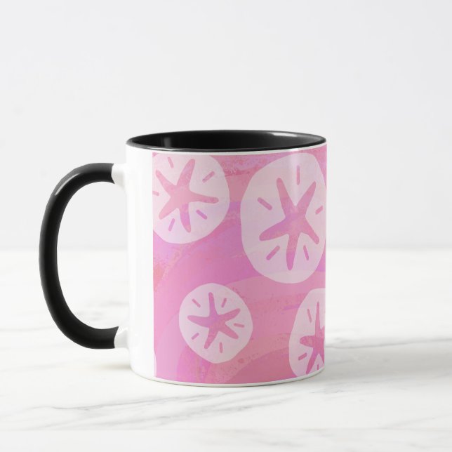 Sand Dollar weiß und rosa Tasse (Links)