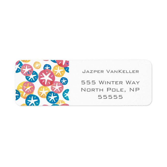 Sand Dollar Yellow Blue Pattern (Vorne)