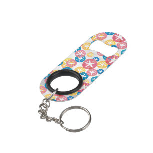 Sand Dollar Yellow Blue Pattern Schlüsselbund Flaschenöffner