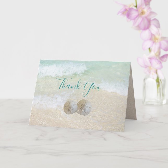 Sand Dollars Beach Scene Hochzeit Vielen Dank Karte (Orchidee)