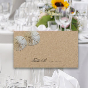 Sand Dollars Hochzeitsplatz-Tisch-Sitzkarten Platzkarte
