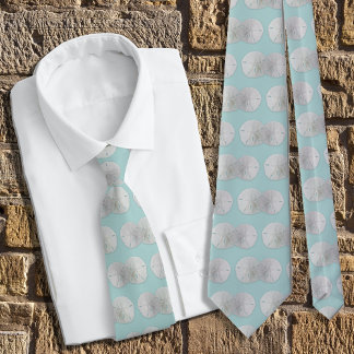 Sand Dollars Sea Foam Green Krawatte
