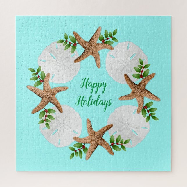 Sand Dollars Starfish Weihnachtspuzzle Puzzle (Vertikal)