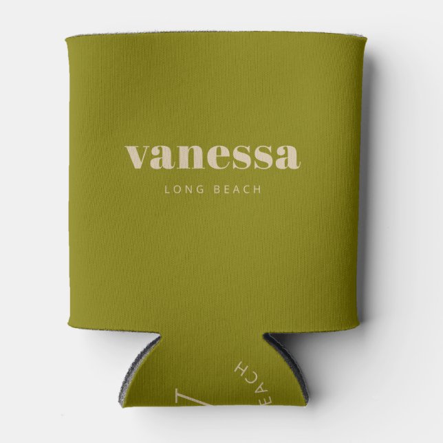 Sand-Dünen-Reverse-Minimal-Modern-Klassischer-Name Dosenkühler (Vorderseite)