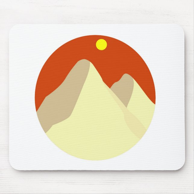 Sand Dunes Amongst Orange Sky Mousepad (Vorne)