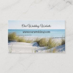 Sand Dunes and Beach Wedding Website Beipackkarte Begleitkarte