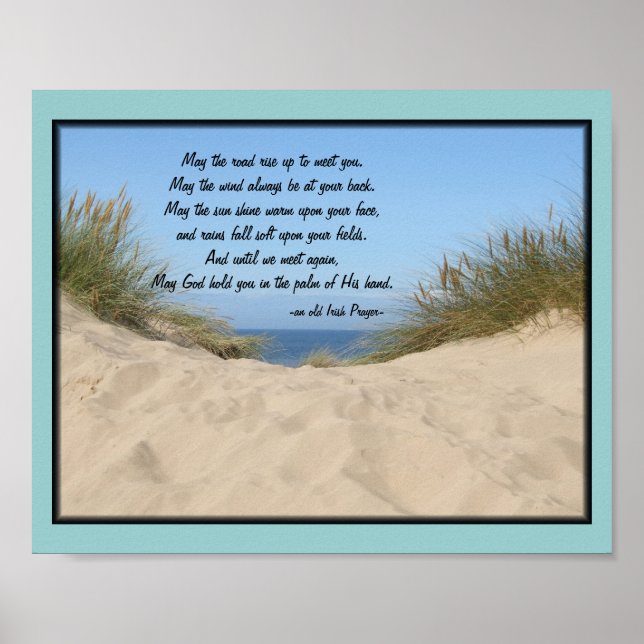 Sand Dunes Irish Prayer Poster (Vorne)