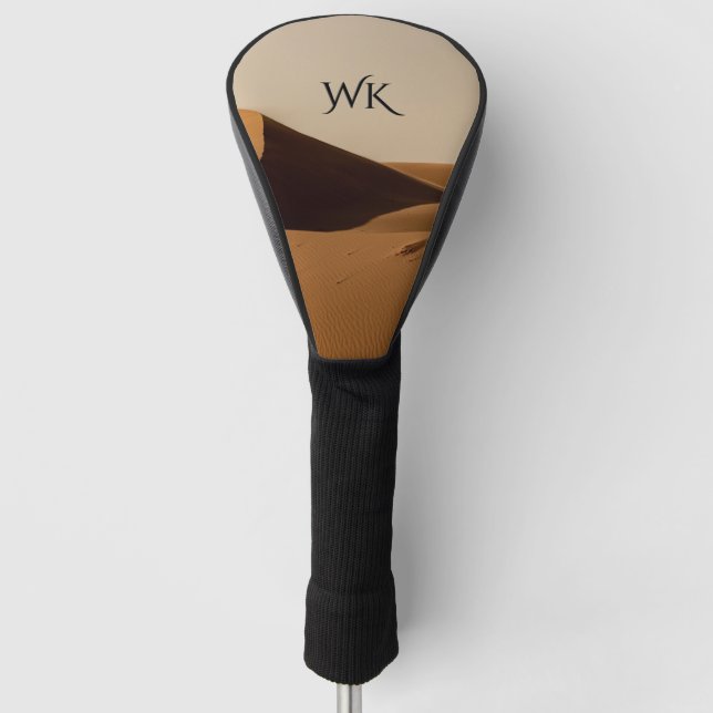 Sand Dunes Wüste Landscape Monogram Golf Headcover (Vorderseite)