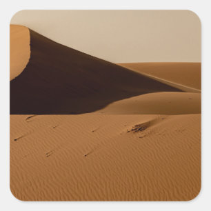 Sand Dunes Wüste Landschaft Quadratischer Aufkleber