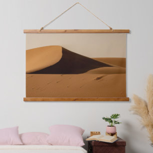 Sand Dunes Wüste Landschaft Wandteppich Mit Holzrahmen