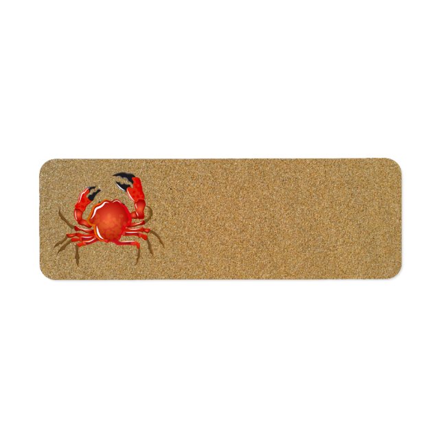 Sand Fiddler Crab Address Labels (Vorne)