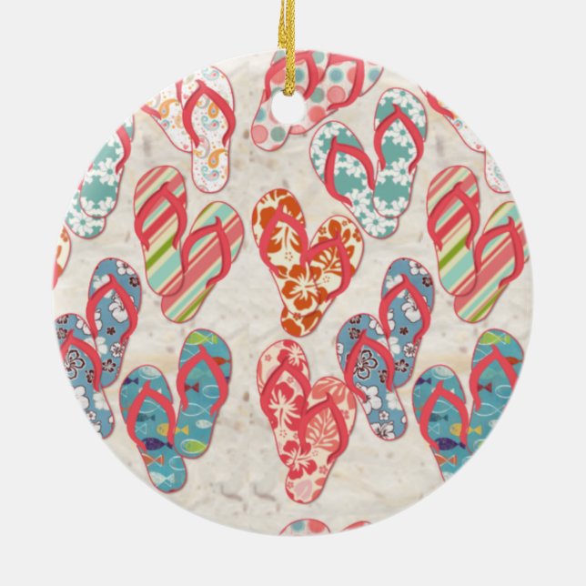 Sand-Flip-Flops, einzigartig Keramik Ornament (Hinten)