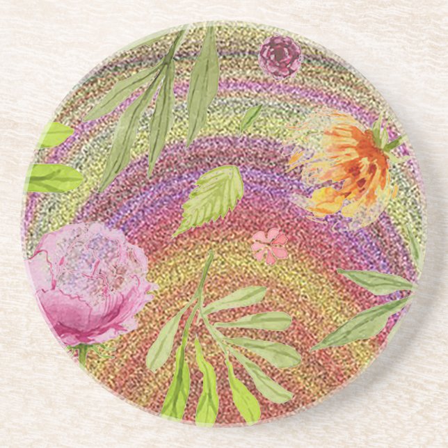 „Sand Flower“ Keramik-Untersetzer Getränkeuntersetzer (Vorne)