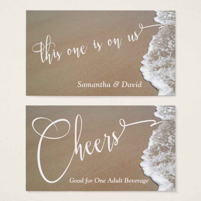 Sand & Foam Beach Foto Event Bar Drinks Tickets 2 (Vorne & Hinten)