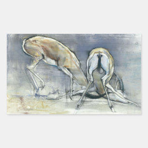 Sand Gazelles 2009 2 Rechteckiger Aufkleber