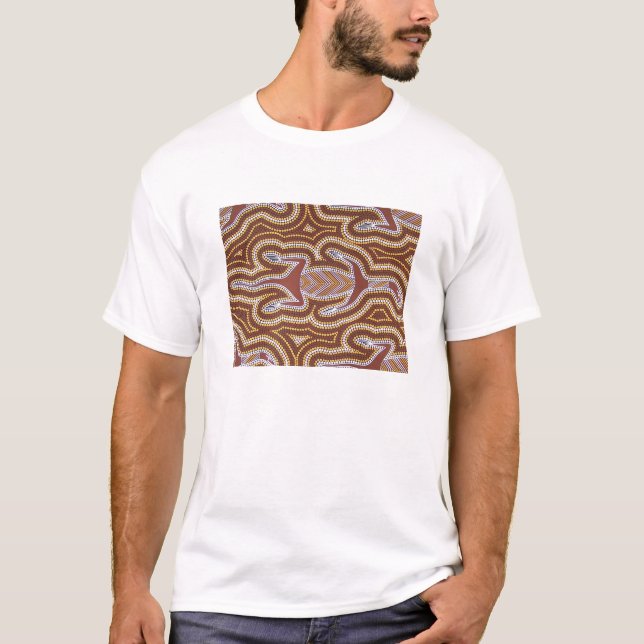 Sand Goanna durch Stamm-T - Shirt Glen-Evans Kooma (Vorderseite)