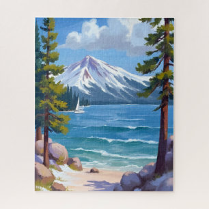 Sand Harbor Beach Lake Tahoe Malerei Puzzle