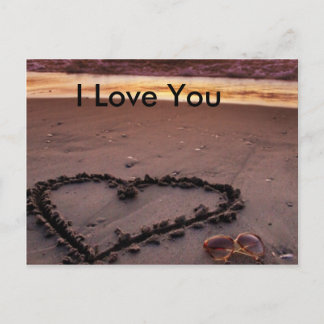 Sand Heart Postkarte