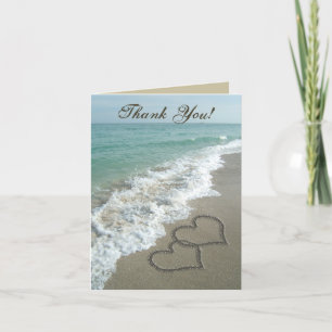 Sand Herzen am Strand, Dankeskarten Dankeskarte