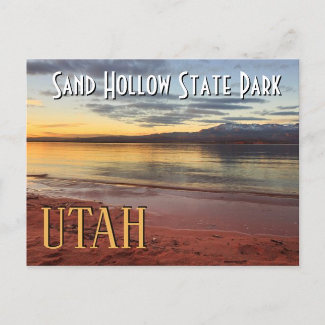 Sand Hollow Utah Sunset Postkarte (Vorderseite)