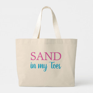 Sand in meinen Zehen Niedlicher Ocean Beach Jumbo Stoffbeutel