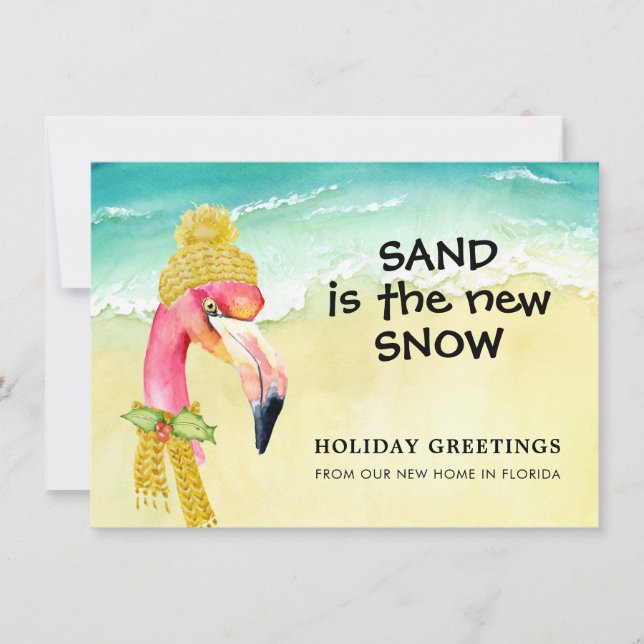 Sand ist der neue Schnee Flamingo Beach Holiday Mo Ankündigung (Vorderseite)