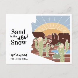 Sand ist die neue Snow Arizona-Adresse Ankündigungspostkarte