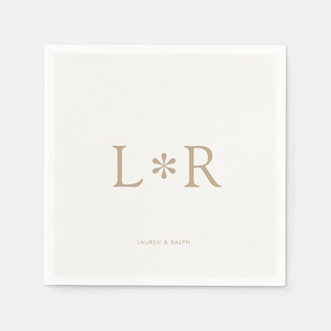 Sand & Ivory | Stilvoll modern Serviette (Vorderseite)